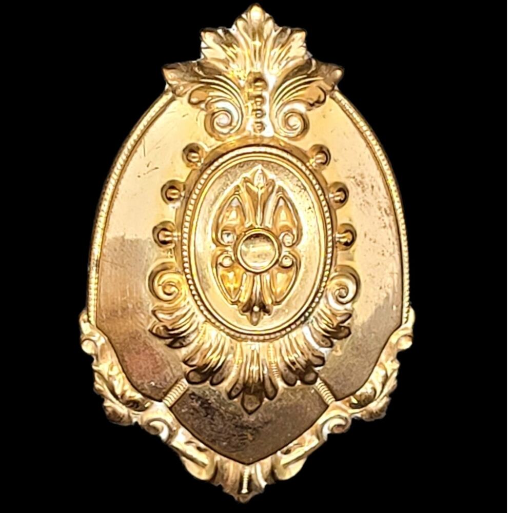 Elegant‎ Antique Victorian Brooch Rolled Gold Germany Biedermeier Treasure